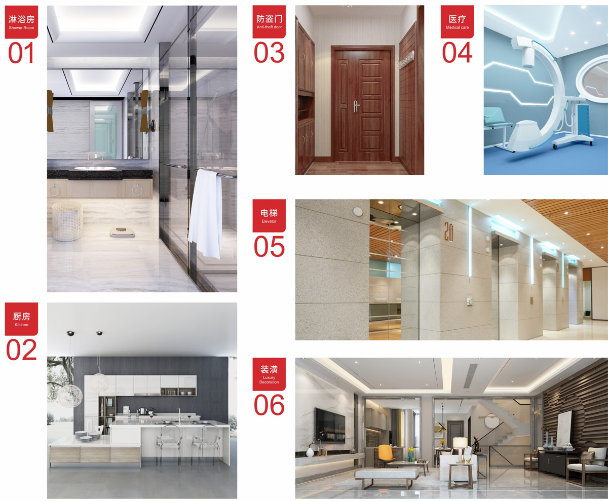 公司產(chǎn)品廣泛適用于裝飾裝潢、電梯、淋浴房、拼接防盜門、廚房設(shè)備、標(biāo)示標(biāo)牌企業(yè)、船舶、醫(yī)療器械等行業(yè)。